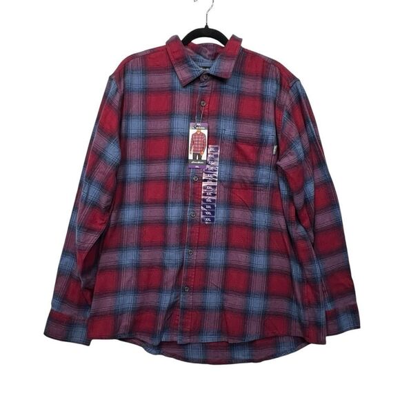 Nwt xxl Eddie Bauer Plaid Long Sleeve Flannel Shirt - Picture 2 of 13